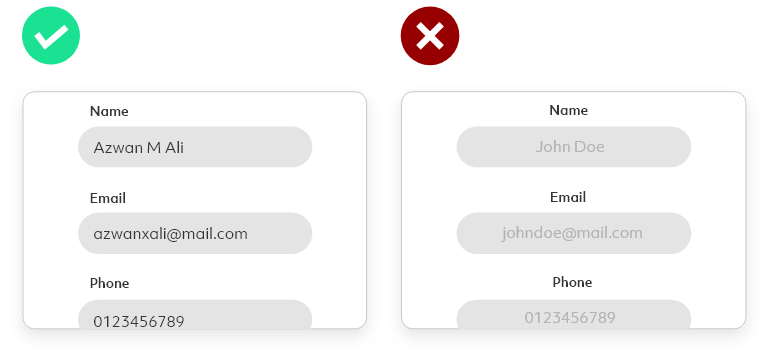 Compare two cards in UI design